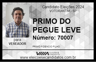 Candidato PRIMO DO PEGUE LEVE 2024 - VOTORANTIM - Eleições