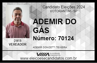 Candidato ADEMIR DO GÁS  2024 - VOTORANTIM - Eleições