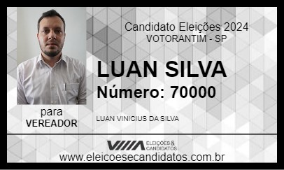 Candidato LUAN SILVA 2024 - VOTORANTIM - Eleições