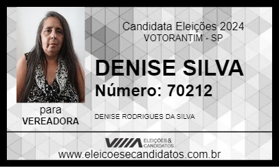 Candidato DENISE SILVA 2024 - VOTORANTIM - Eleições