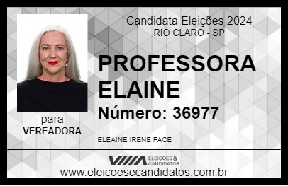 Candidato PROFESSORA ELEAINE 2024 - RIO CLARO - Eleições