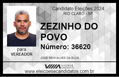 Candidato ZEZINHO DO POVO 2024 - RIO CLARO - Eleições