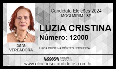 Candidato LUZIA CRISTINA 2024 - MOGI MIRIM - Eleições