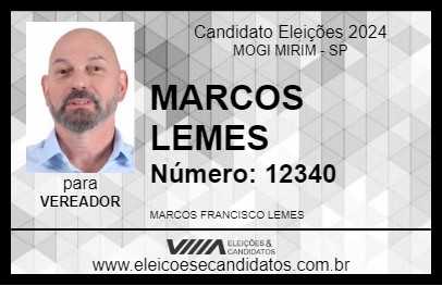 Candidato MARCOS LEMES 2024 - MOGI MIRIM - Eleições