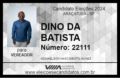 Candidato DINA DA BATISTA 2024 - ARAÇATUBA - Eleições