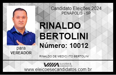 Candidato RINALDO BERTOLINI 2024 - PENÁPOLIS - Eleições