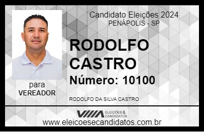 Candidato PR RODOLFO CASTRO 2024 - PENÁPOLIS - Eleições