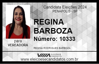 Candidato REGINA BARBOZA  2024 - PENÁPOLIS - Eleições