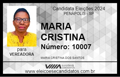 Candidato MARIA CRISTINA 2024 - PENÁPOLIS - Eleições