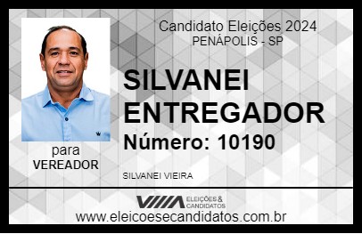 Candidato SILVANEI ENTREGADOR  2024 - PENÁPOLIS - Eleições