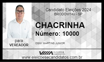 Candidato CHACRINHA 2024 - BRODOWSKI - Eleições