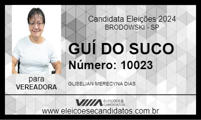 Candidato GUÍ DO SUCO 2024 - BRODOWSKI - Eleições