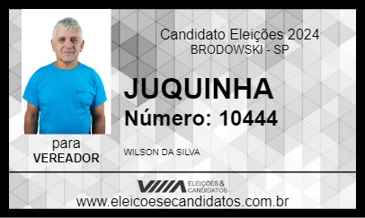 Candidato JUQUINHA 2024 - BRODOWSKI - Eleições