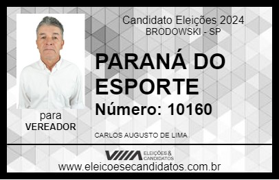 Candidato PARANÁ 2024 - BRODOWSKI - Eleições