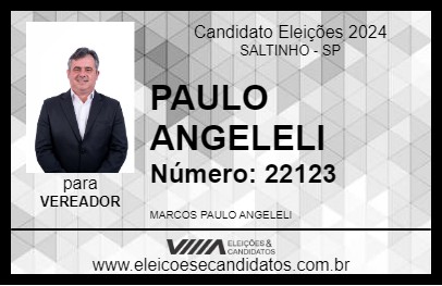 Candidato PAULO ANGELELI 2024 - SALTINHO - Eleições