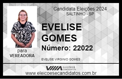 Candidato EVELISE GOMES 2024 - SALTINHO - Eleições