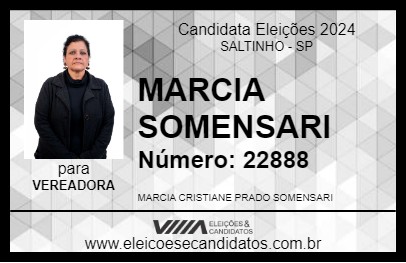 Candidato MARCIA SOMENSARI 2024 - SALTINHO - Eleições