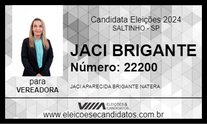 Candidato JACI BRIGANTE 2024 - SALTINHO - Eleições