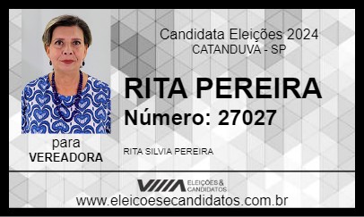 Candidato RITA PEREIRA 2024 - CATANDUVA - Eleições