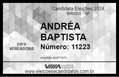 Candidato ANDRÉA BAPTISTA 2024 - BIRIGUI - Eleições