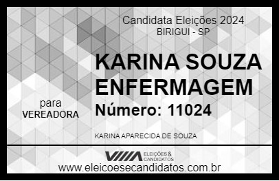 Candidato KARINA SOUZA (ENFERMAGEM) 2024 - BIRIGUI - Eleições