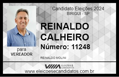 Candidato REINALDO CALHEIRO 2024 - BIRIGUI - Eleições