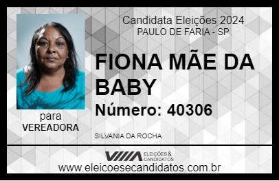 Candidato FIONA MÃE DA BABY 2024 - PAULO DE FARIA - Eleições