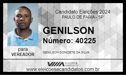 Candidato GENILSON 2024 - PAULO DE FARIA - Eleições