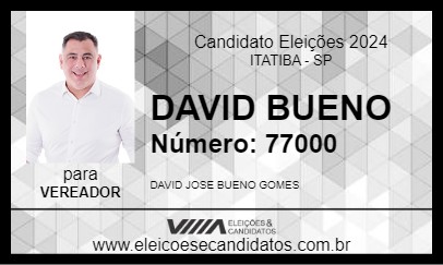 Candidato DAVID BUENO 2024 - ITATIBA - Eleições