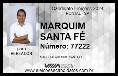 Candidato MARQUIM SANTA FÉ 2024 - PONTAL - Eleições