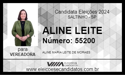 Candidato ALINE LEITE 2024 - SALTINHO - Eleições