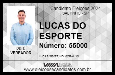 Candidato LUCAS MORALLIS 2024 - SALTINHO - Eleições