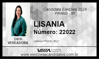 Candidato LISANIA 2024 - PIRANGI - Eleições