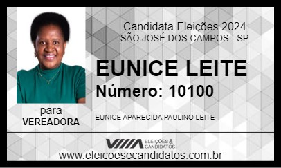 Candidato EUNICE LEITE 2024 - SÃO JOSÉ DOS CAMPOS - Eleições