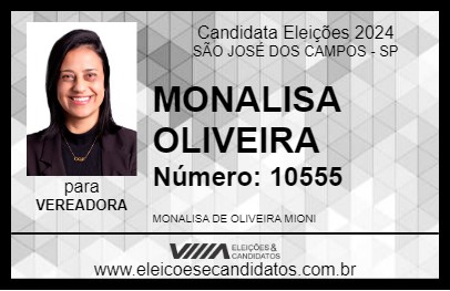 Candidato MONALISA OLIVEIRA 2024 - SÃO JOSÉ DOS CAMPOS - Eleições