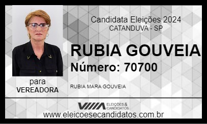 Candidato RUBIA GOUVEIA 2024 - CATANDUVA - Eleições