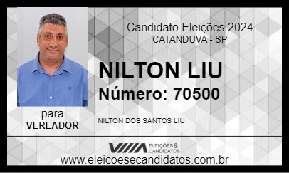 Candidato NILTON LIU 2024 - CATANDUVA - Eleições