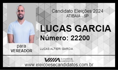 Candidato LUCAS GARCIA 2024 - ATIBAIA - Eleições