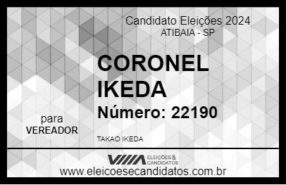 Candidato CORONEL IKEDA 2024 - ATIBAIA - Eleições