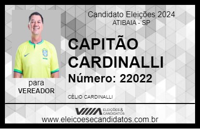 Candidato CAPITÃO CARDINALLI  2024 - ATIBAIA - Eleições