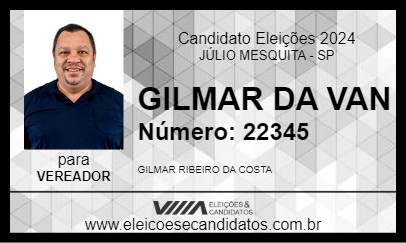 Candidato GILMAR DA VAN 2024 - JÚLIO MESQUITA - Eleições