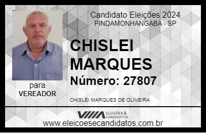 Candidato CHISLEI MARQUES 2024 - PINDAMONHANGABA - Eleições