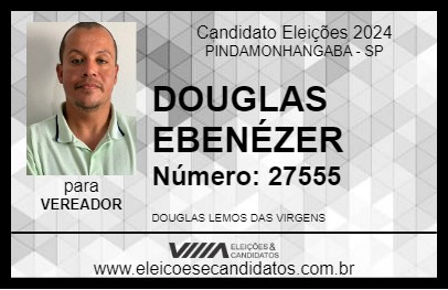 Candidato DOUGLAS EBENÉZER 2024 - PINDAMONHANGABA - Eleições