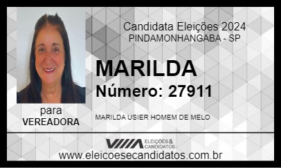 Candidato MARILDA 2024 - PINDAMONHANGABA - Eleições