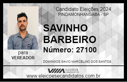 Candidato SAVINHO BARBEIRO 2024 - PINDAMONHANGABA - Eleições