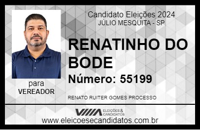 Candidato RENATINHO DO BODE 2024 - JÚLIO MESQUITA - Eleições