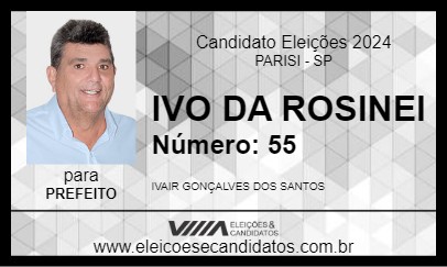 Candidato IVO DA ROSINEI 2024 - PARISI - Eleições