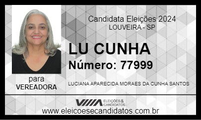 Candidato LU CUNHA 2024 - LOUVEIRA - Eleições