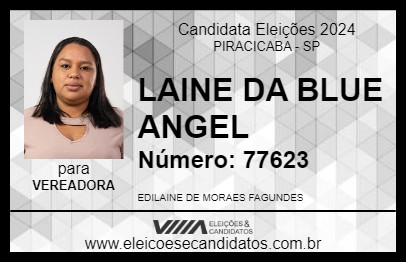 Candidato LAINE DA BLUE ANGEL 2024 - PIRACICABA - Eleições