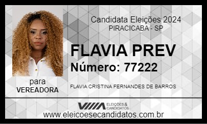 Candidato FLAVIA PREV 2024 - PIRACICABA - Eleições